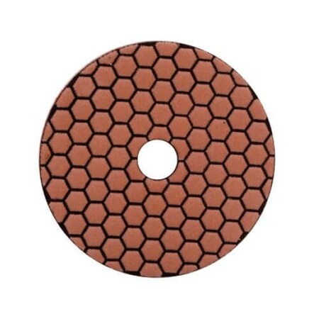 Lackmond Dry Polishing Pad, Resin Bonded Hook And Loop Backed, 3 Pad Diameter, 50 Grit DPD503
